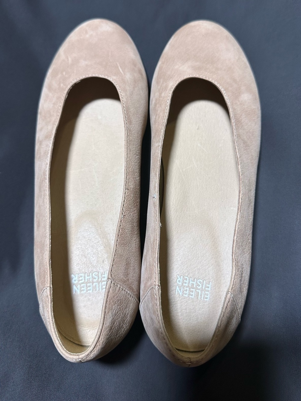 Eileen Fisher Light Brown Suede Ballet Flats Size 8